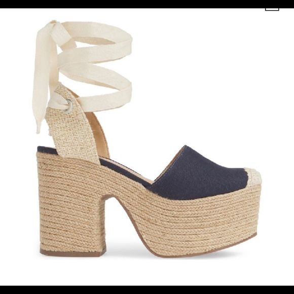 Schutz Fedra Lace Up Espadrille Sz 6.5 - Picture 1 of 7
